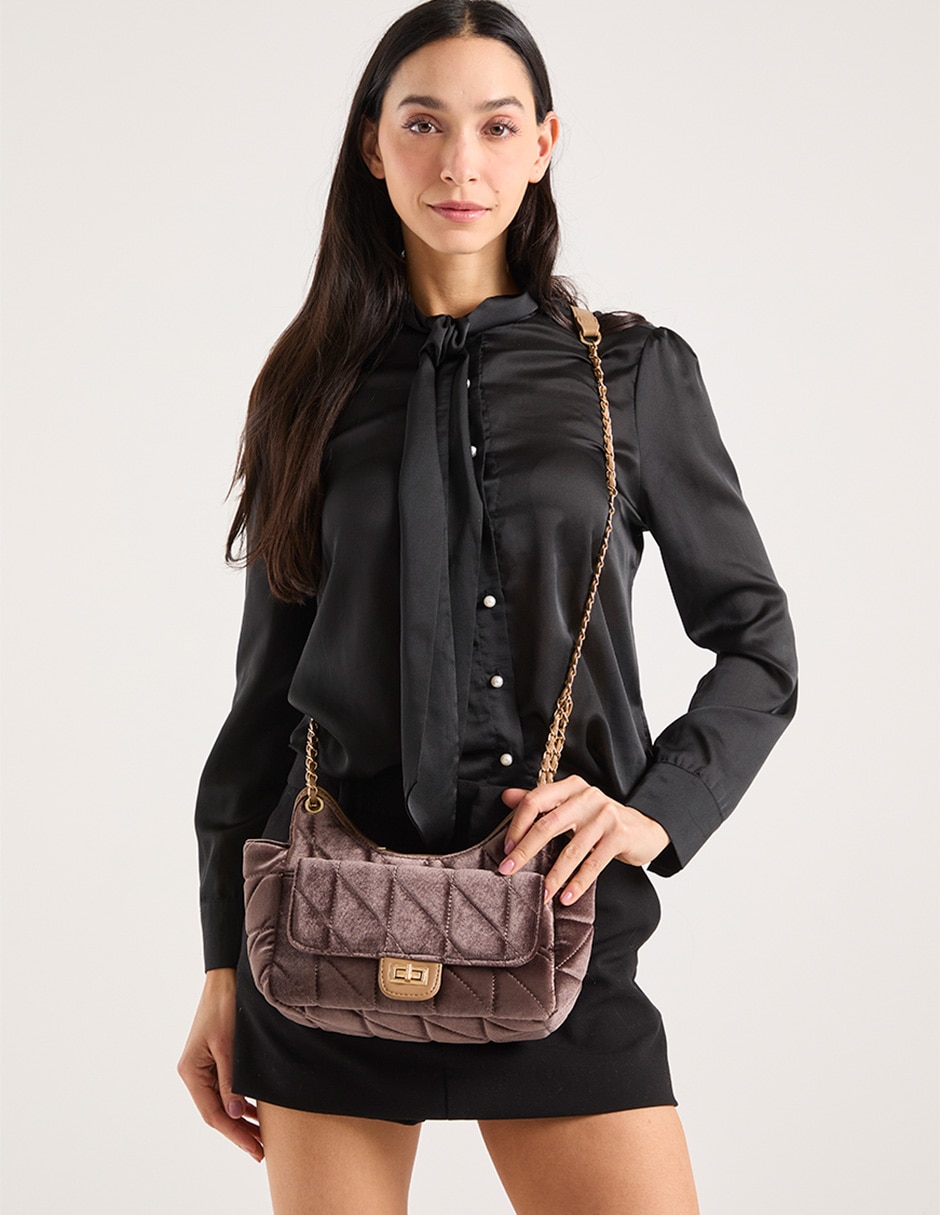 Bolsa crossbody de terciopelo para mujer 5
